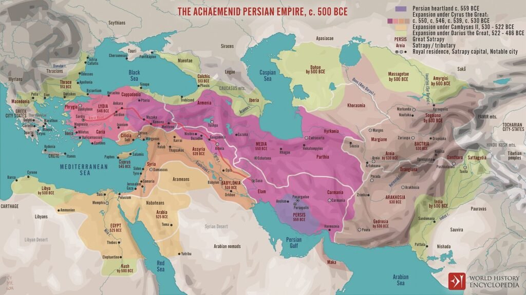 The Achaemenid Persian Empire c. 500 BCE
