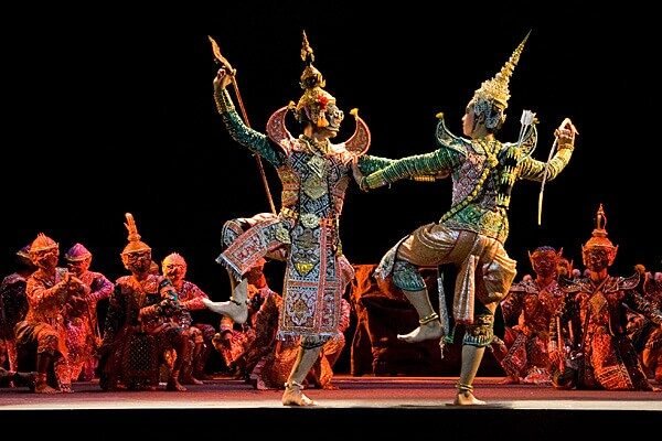 The Thai retelling of the tale—Ramakien—is popularly expressed in traditional regional dance theatre