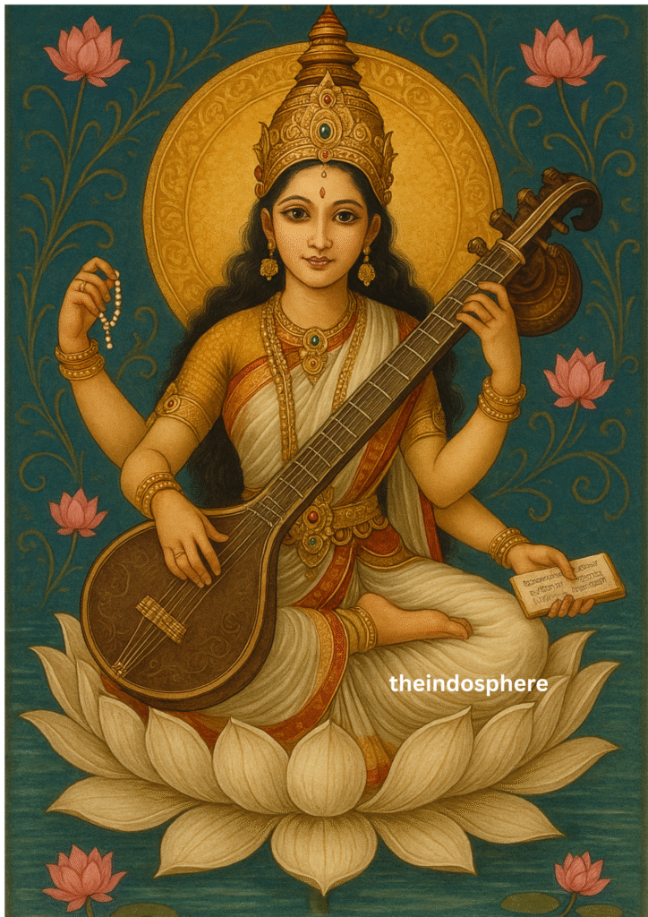 Saraswati Mata: The Goddess of Wisdom, Knowledge, and Arts 1 Indosphere Saraswati mata
