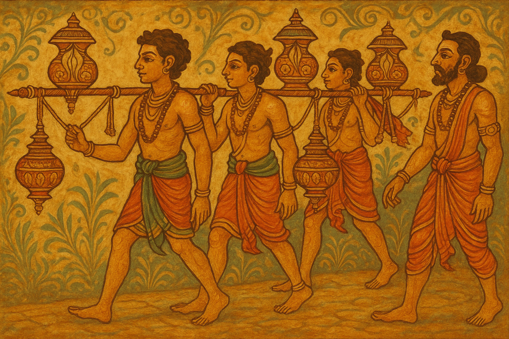 Kanwariyas: Origin, Culture, and the Ancient Roots of a Living Pilgrimage 1 Devotees with Sacred Kanwars