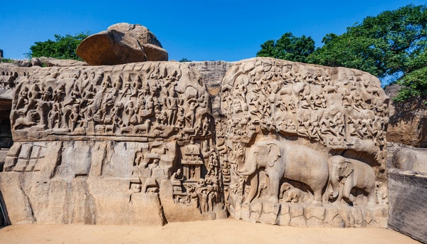 Mahabalipuram: The Stone Testament of the Pallavas (7th CE - Present) 3 Arjuna’s Penance Mahabalipuram